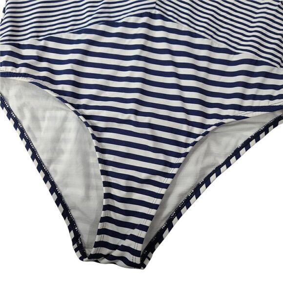 Sia Australia blue striped one peice bathing suite - Picture 3 of 7